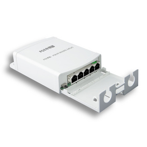 Waterproof  4 Port Reverse POE switch 10/100M POE Extender, 250 meter transmission distance for IP camera POE switch