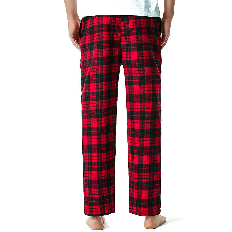 Wholesale Men's Pajama Pants Custom Logo Drawstring Casual Lounge Trousers Sleep Bottoms With Pockets