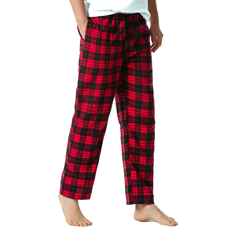 Wholesale Men's Pajama Pants Custom Logo Drawstring Casual Lounge Trousers Sleep Bottoms With Pockets