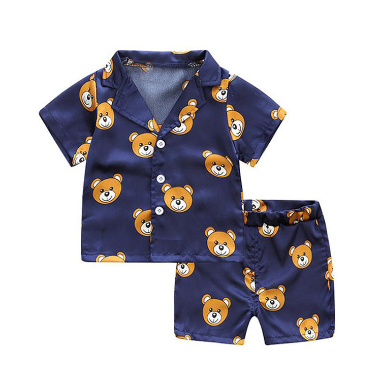 Wholesale 2020 children short sleeve sleepwear kids cartoon pajamas sets boys pajamas sleepwear