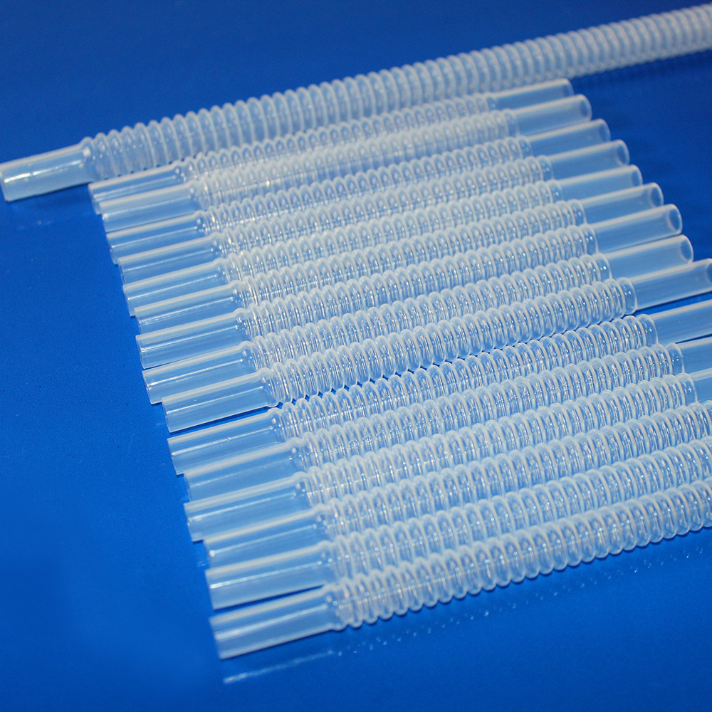 Transparent FEP F46 Corrugated Tube FEP/PFA Corrugated Tubing Corrugated FEP Tubing