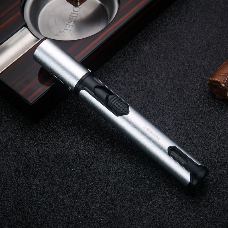 Cigar Lighter  Fuel Refillable Lighter With Punch And Set Of Strong Flame Windproof Lighter For Men