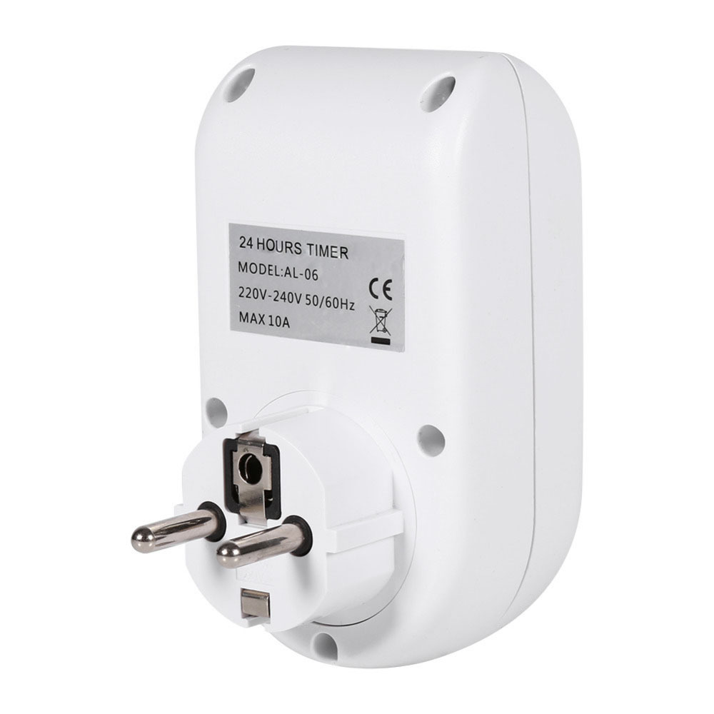 High Quality AL-06 220V 24 Hour Plug-in Mechanical Indoor  LCD Digital  Plug In Timer Socket