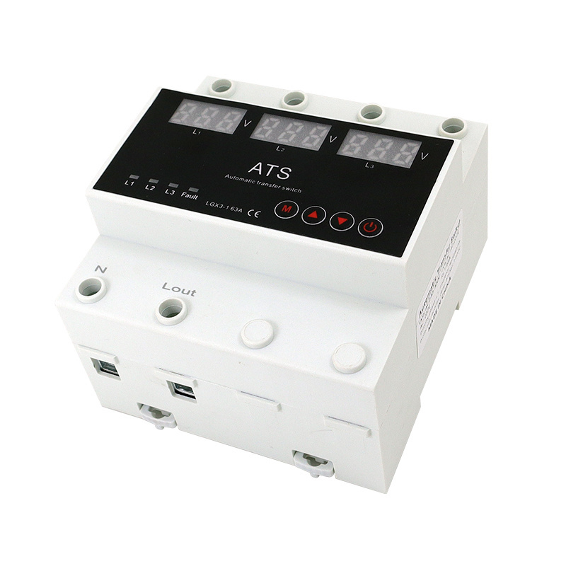 input 110v to output 220v 3 phases voltage protector with digital display