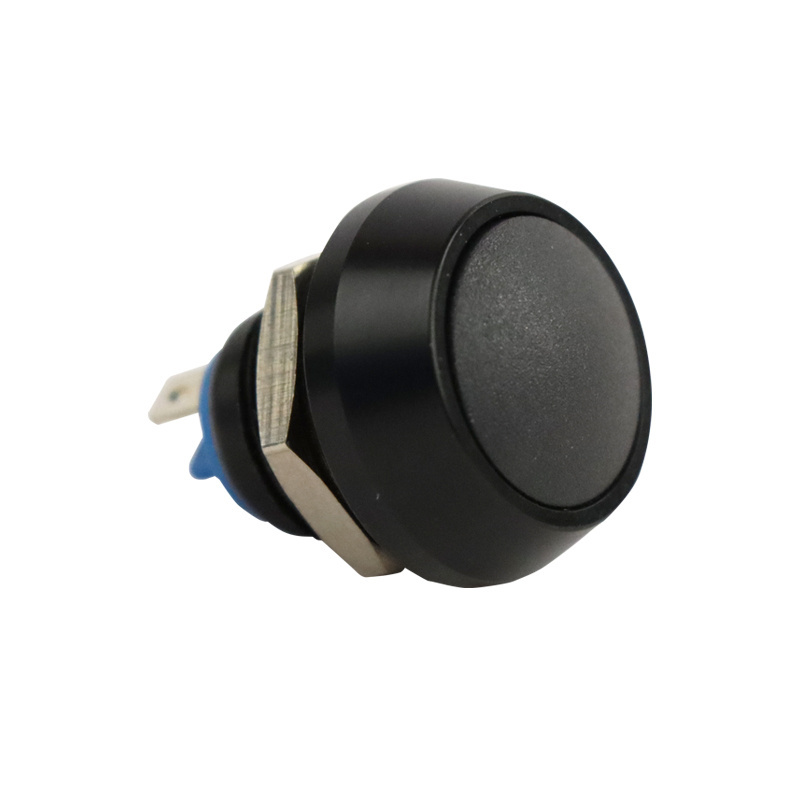 12mm solder pin waterproof micro momentary start button round switch sealed push button switches black