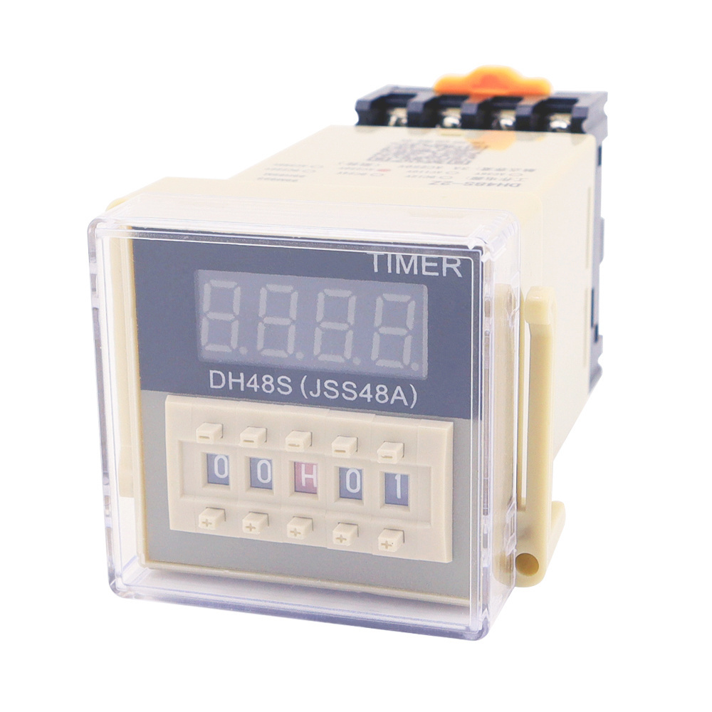 High Quality DH48S 1Z 2Z 12V 24V 0.1s~99H digital cycle delay Timer Relay  Switch