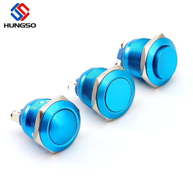 RED BLACK YELLOW GREEN BLUE engine start momentary waterproof metal push button switch 16mm start knob