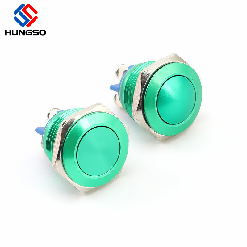 RED BLACK YELLOW GREEN BLUE engine start momentary waterproof metal push button switch 16mm start knob