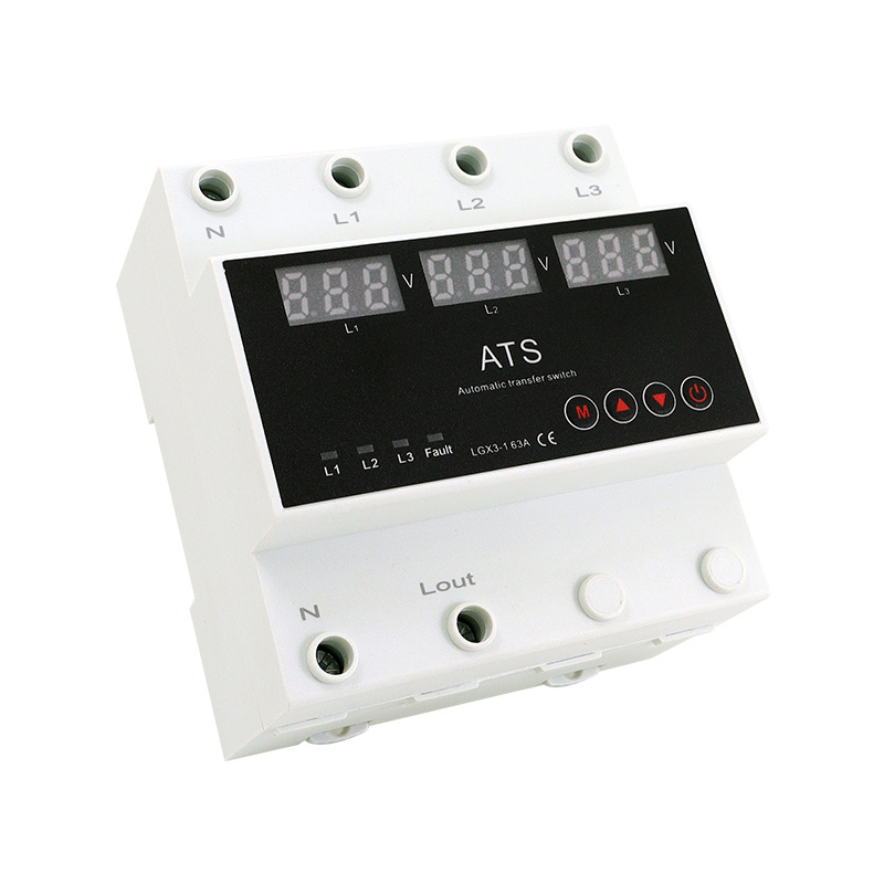 input 110v to output 220v 3 phases voltage protector with digital display