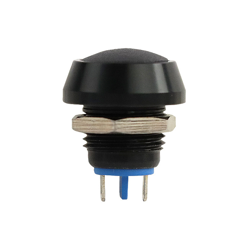 12mm solder pin waterproof micro momentary start button round switch sealed push button switches black