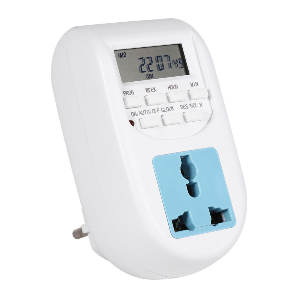 High Quality AL-06 220V 24 Hour Plug-in Mechanical Indoor  LCD Digital  Plug In Timer Socket