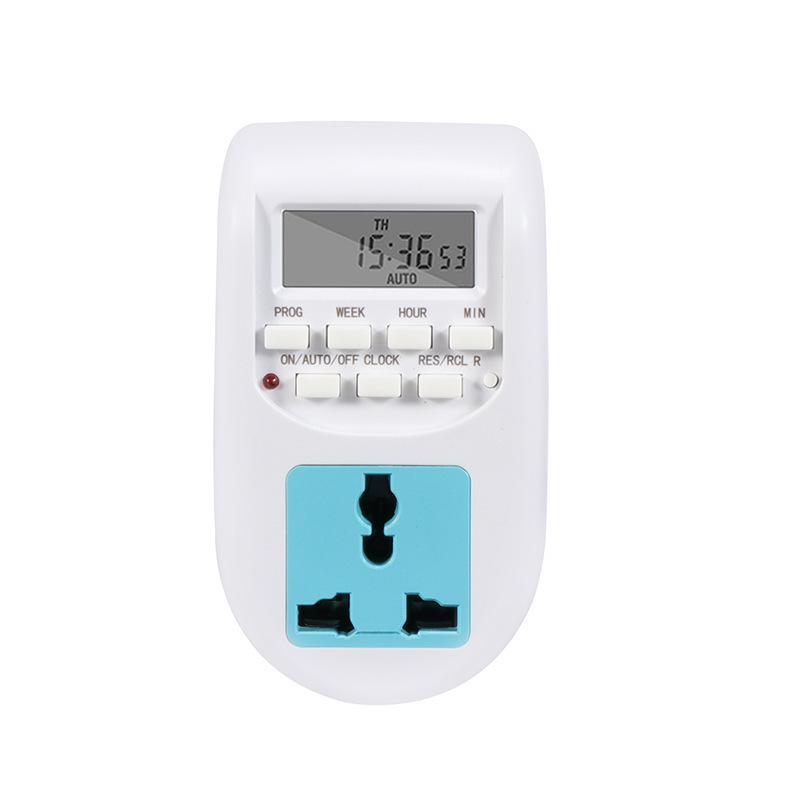 High Quality AL-06 220V 24 Hour Plug-in Mechanical Indoor  LCD Digital  Plug In Timer Socket