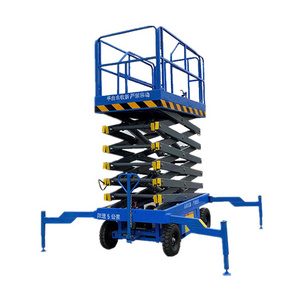 IHURMO 500kg 1000kg load 4-22m scaffolding electric mobile mini hydraulic miniature scissor lift for sale with wheels