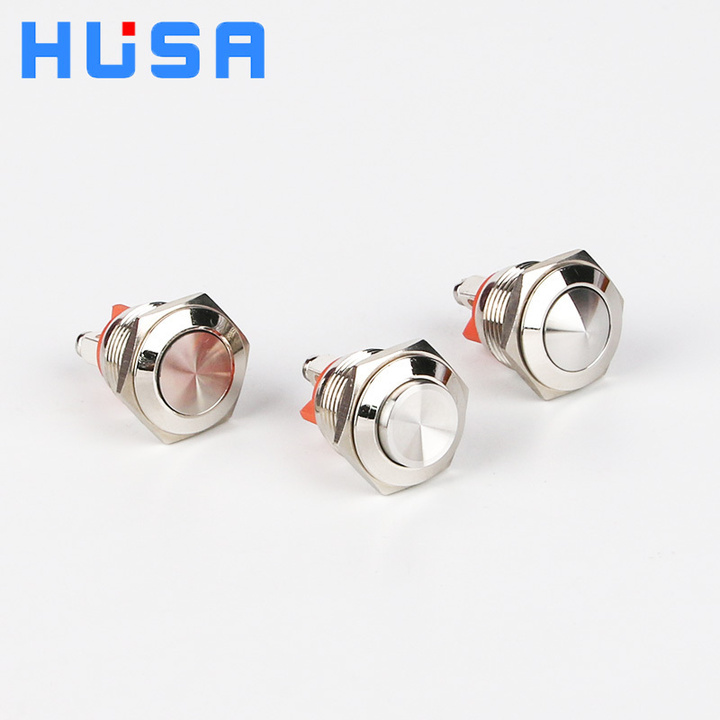 16mm Momentary 1NC Ball sphere Head Push Button Switch  Self Return Waterproof Metal Push Button Switch