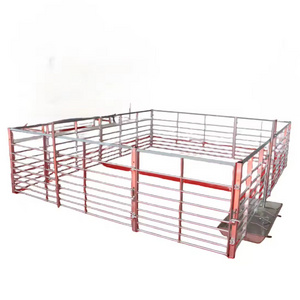 Hot dip galvanized pipe fattening pen finishing animal stainless steel trough pig farm