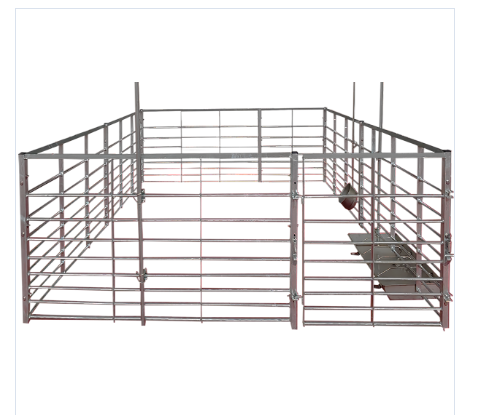 Pig farm equipment pig fattening pen finishing crate galvanized steel stall animal cage pig cage