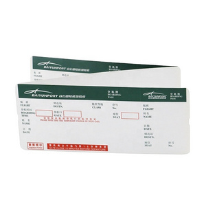 Factory Price Offset Printing High Quality Thermal Paper Boarding Pass Airline Ticket.