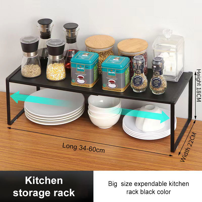 Custom japanese style multi-layer kitchen spice iron rack kitchen organizer storage holders