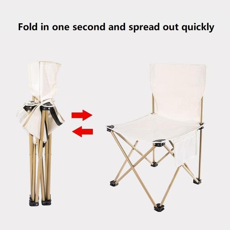 Outdoor Sea Solid Folding Backrest Low Seat Aluminium Beach Chair Camping Folding Beach Chair With Side Pockets