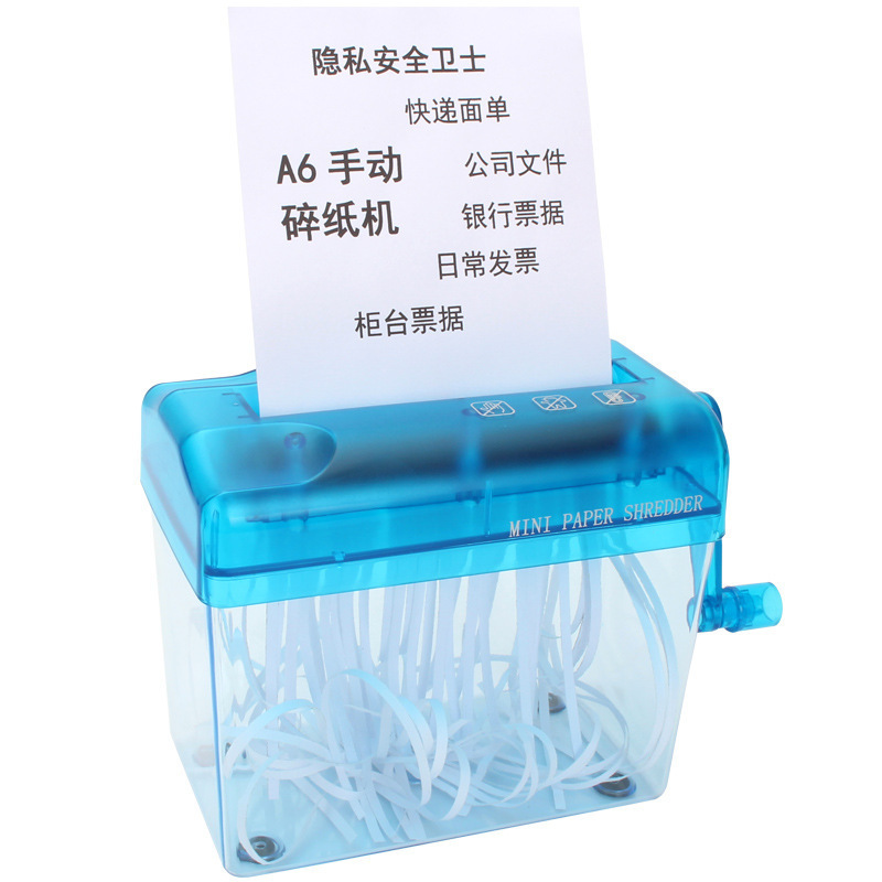 Portable Machine A6 Hand Paper Shredder Mini Manual Paper Shredder For Desk Office Family