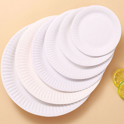 Baby birthday party decoration white DIY paper dinner plate disposable dinnerware paper plate