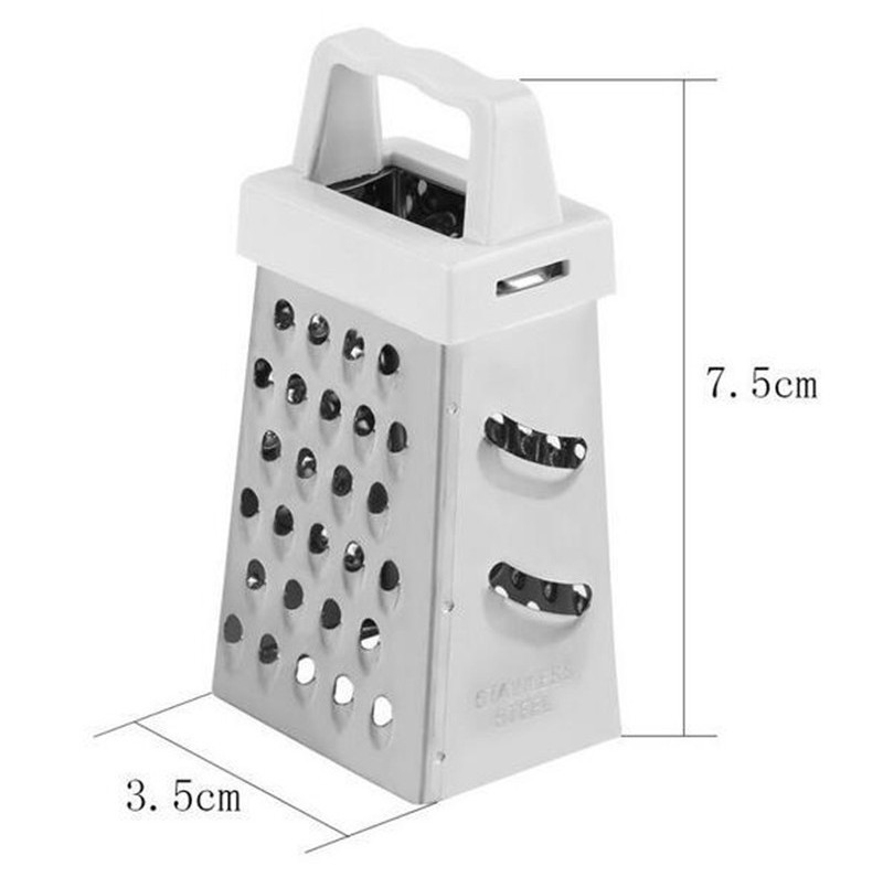 Kitchen multi-functional vegetable cutter 3-inch stainless steel mini four-sided grater