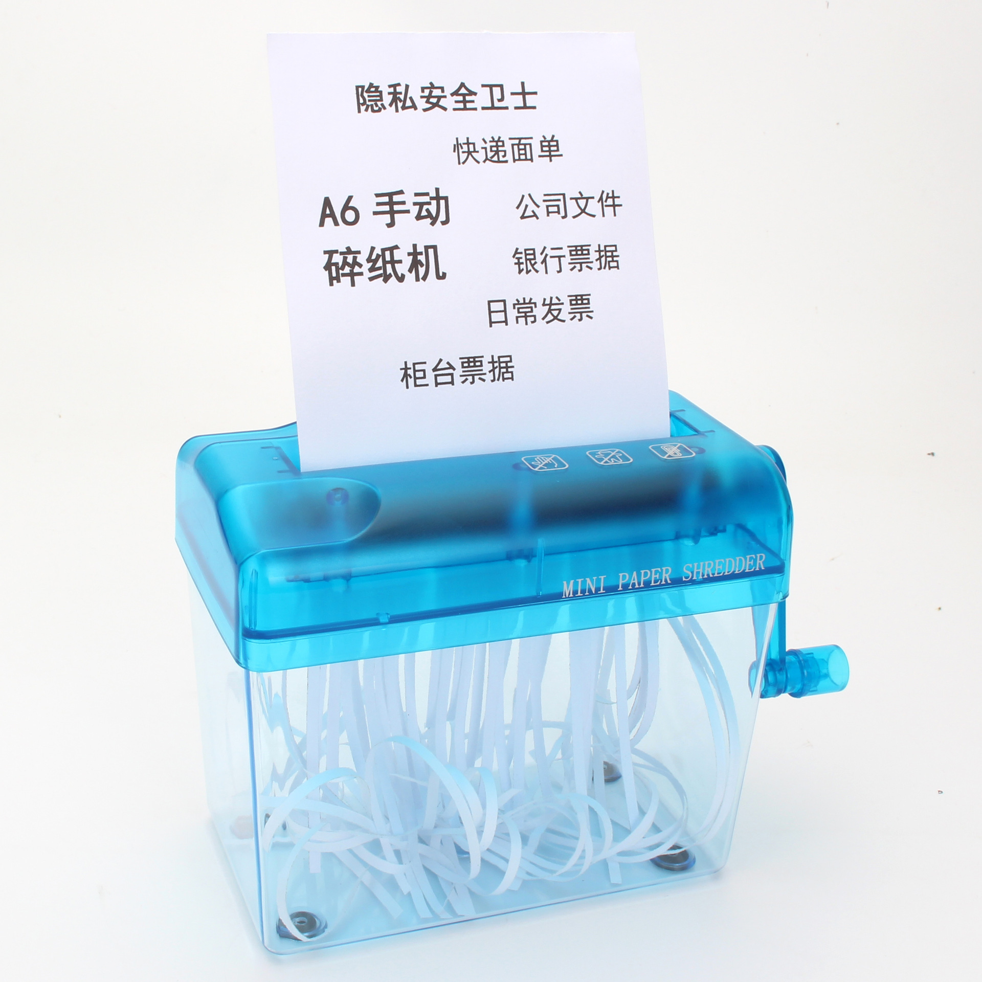 Portable Machine A6 Hand Paper Shredder Mini Manual Paper Shredder For Desk Office Family