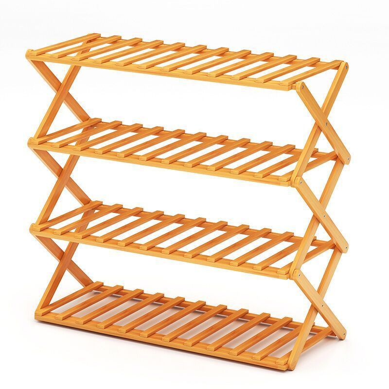 Durable using low price home eco-friendly natural bamboo modern shoes display rack shelf