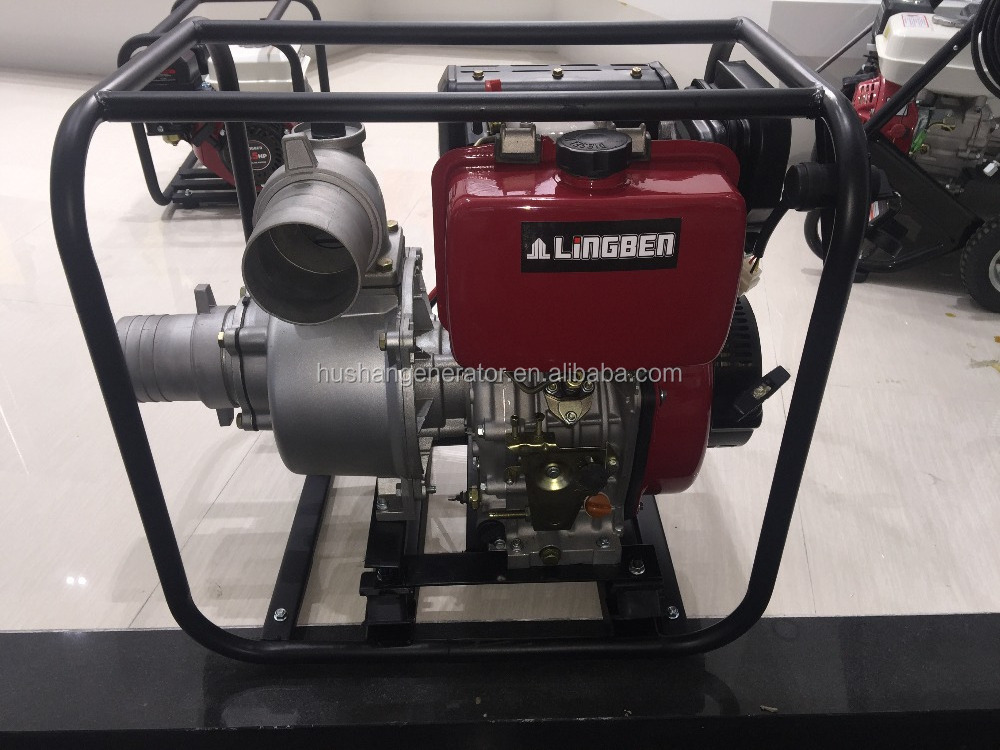 zhejiang lingben 186F 10hp diesel engine electric start 4inch agricultural irrigation diesel water pump