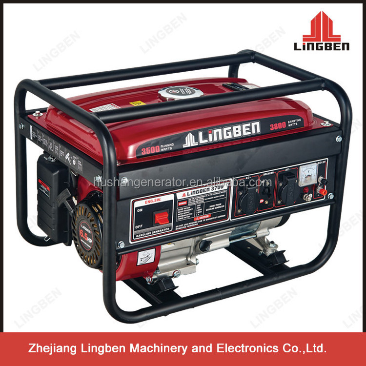 5.5hp 6.6hp 7.0hp engine single three phase recoil electric start 2kw 3kw gasoline generator price mini generator LB3700DX