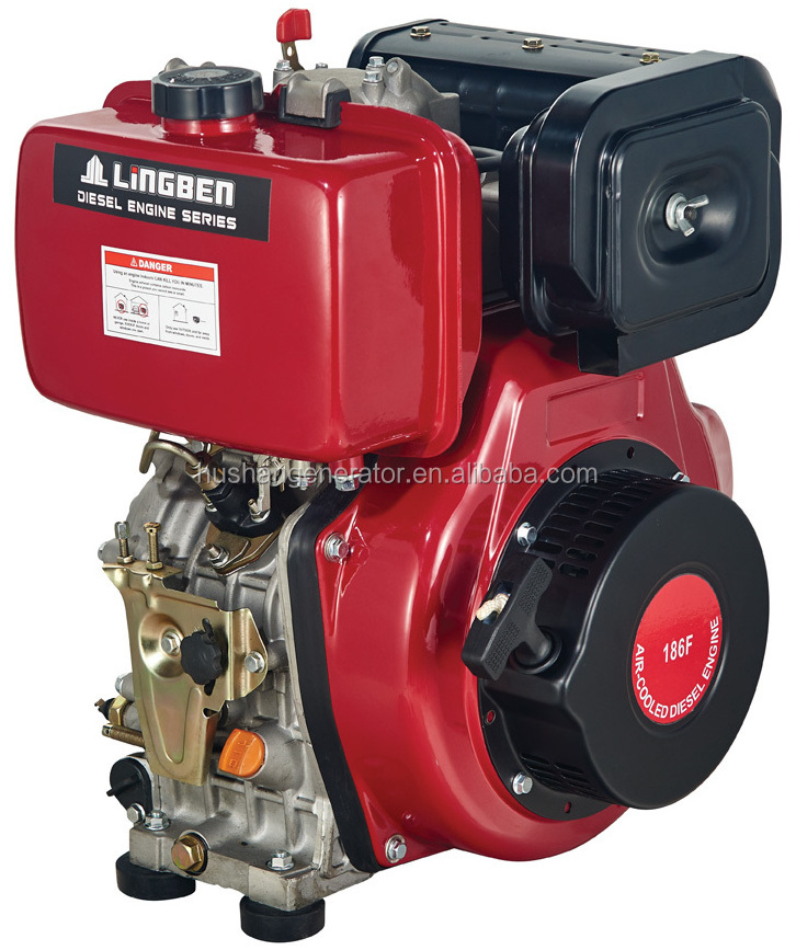 186F 10Hp 1-Cylinder 4-Stroke T.C.I Electric Start Diesel Engine