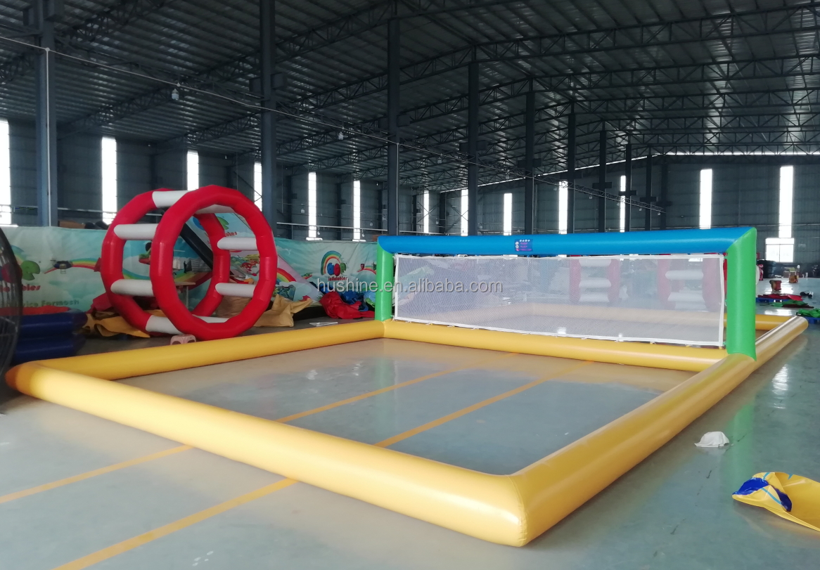 Commercial Airtight Inflatable Volleyball Field Pool 0.9mm PVC Sport Water Games inflatable volleyball court