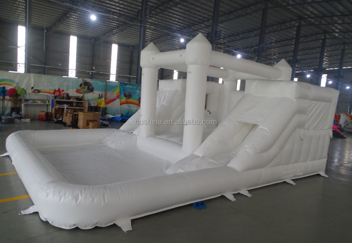 inflables-y-brincolin bouncer bouncing bouncy castle inflatable white jumping castle slide bounce house with ball pit pool