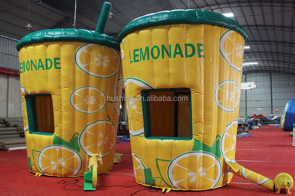 Commercial Concession tent advertising food booth for Event Lemon Drink Tent Booth Inflatable Lemonade stand