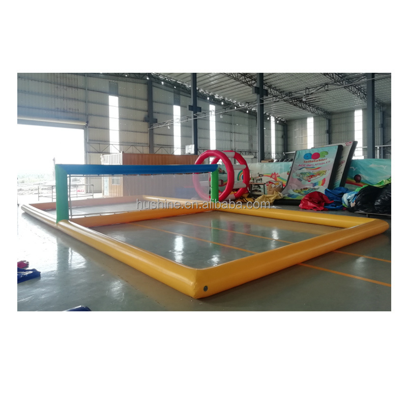 Commercial Airtight Inflatable Volleyball Field Pool 0.9mm PVC Sport Water Games inflatable volleyball court