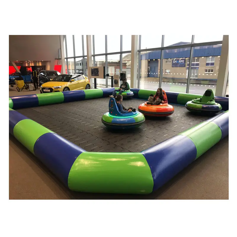 bumper cars inflatable arena blow up racing track with bottom perimeter race kids soft play inflatable bumper car