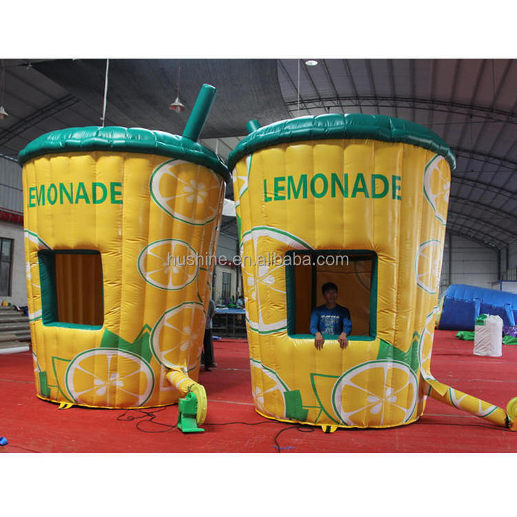 Commercial Concession tent advertising food booth for Event Lemon Drink Tent Booth Inflatable Lemonade stand