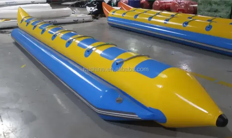 customized  8 10 12 person banana inflable Water Sports inflatable flying fish banana boat inflatable banana boat