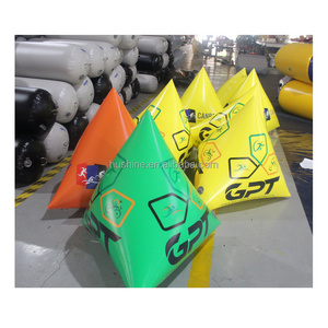 bouee gonflable large Triangle Water Race Marker For Water Sport Events Custom Logo Swim floating inflatable buoy