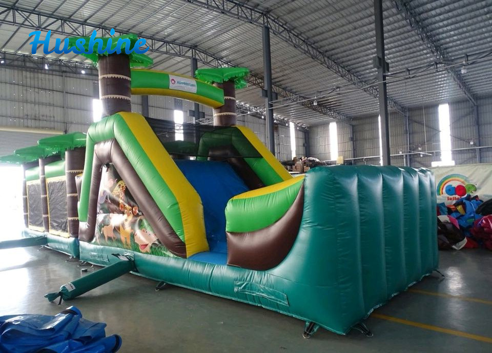 Novel Design 39ft Waterproof Scratch Resistant Jungle giant inflatable obstacle course