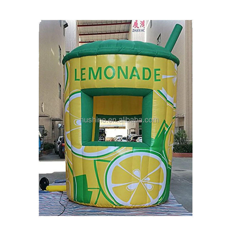 Commercial Concession tent advertising food booth for Event Lemon Drink Tent Booth Inflatable Lemonade stand