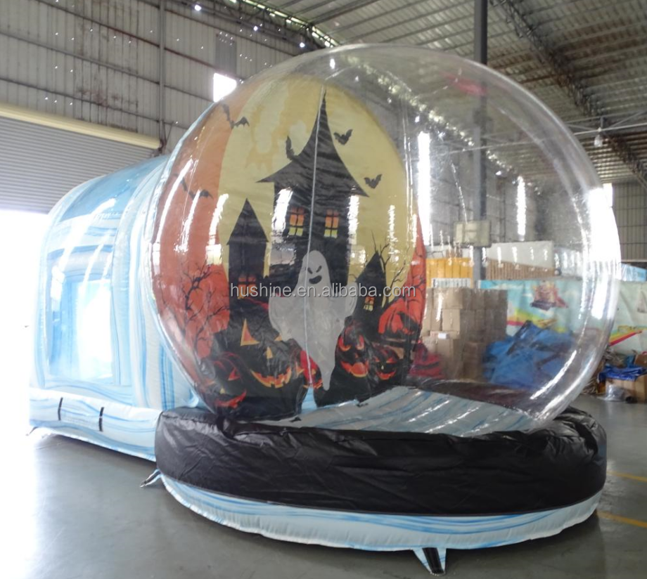 High quality transparent bubble bounce house Photo Booth for Christmas halloween decoration giant inflatable snow globe