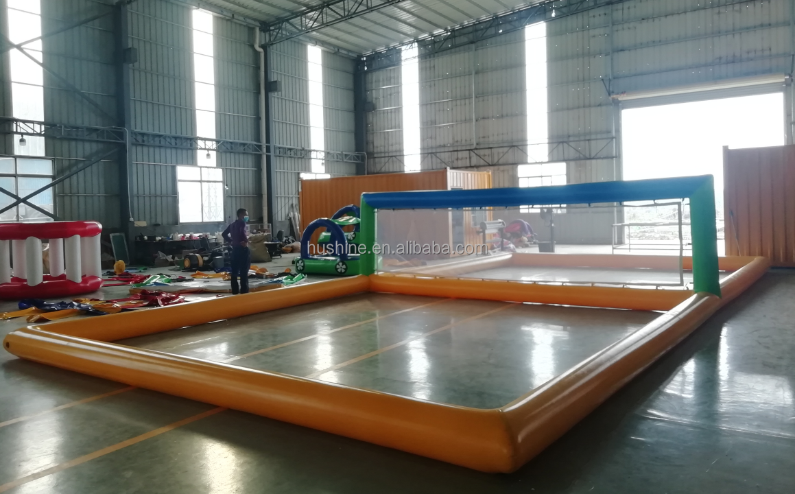 Commercial Airtight Inflatable Volleyball Field Pool 0.9mm PVC Sport Water Games inflatable volleyball court