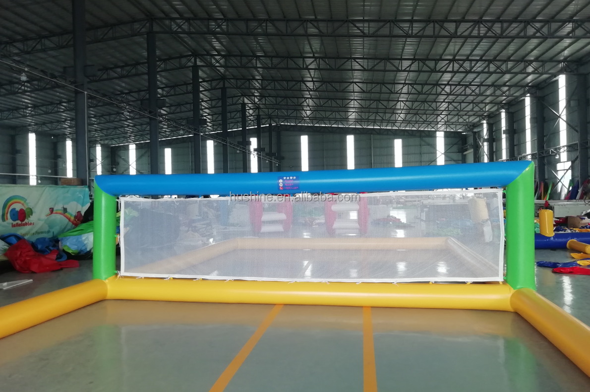 Commercial Airtight Inflatable Volleyball Field Pool 0.9mm PVC Sport Water Games inflatable volleyball court