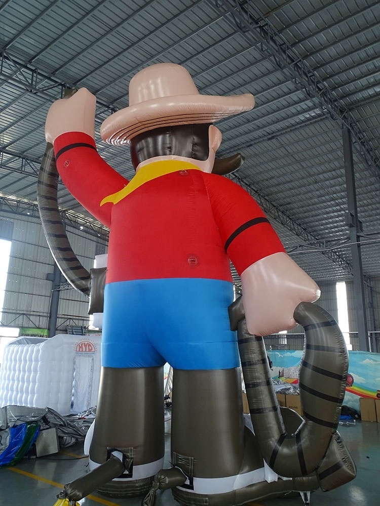 Factory price giant inflatable cowboy model for advertising promotion