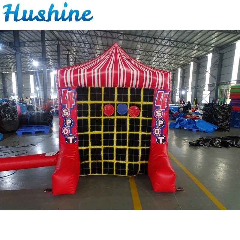 2 in 1 interactive kids and adults Inflatable Carnival Games for Party Fun Time 4 Spot 2 Sides Inflatable Tic Tac Toe