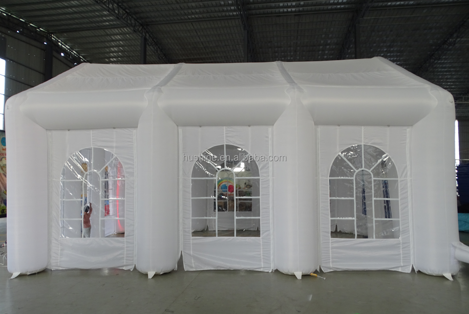 Large White inflatable church tent LED Light blow up 20x40 portable pvc Outdoor party wedding inflatable marquee tent