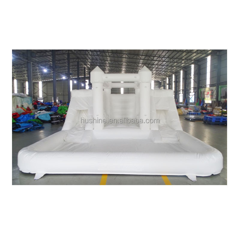 inflables-y-brincolin bouncer bouncing bouncy castle inflatable white jumping castle slide bounce house with ball pit pool