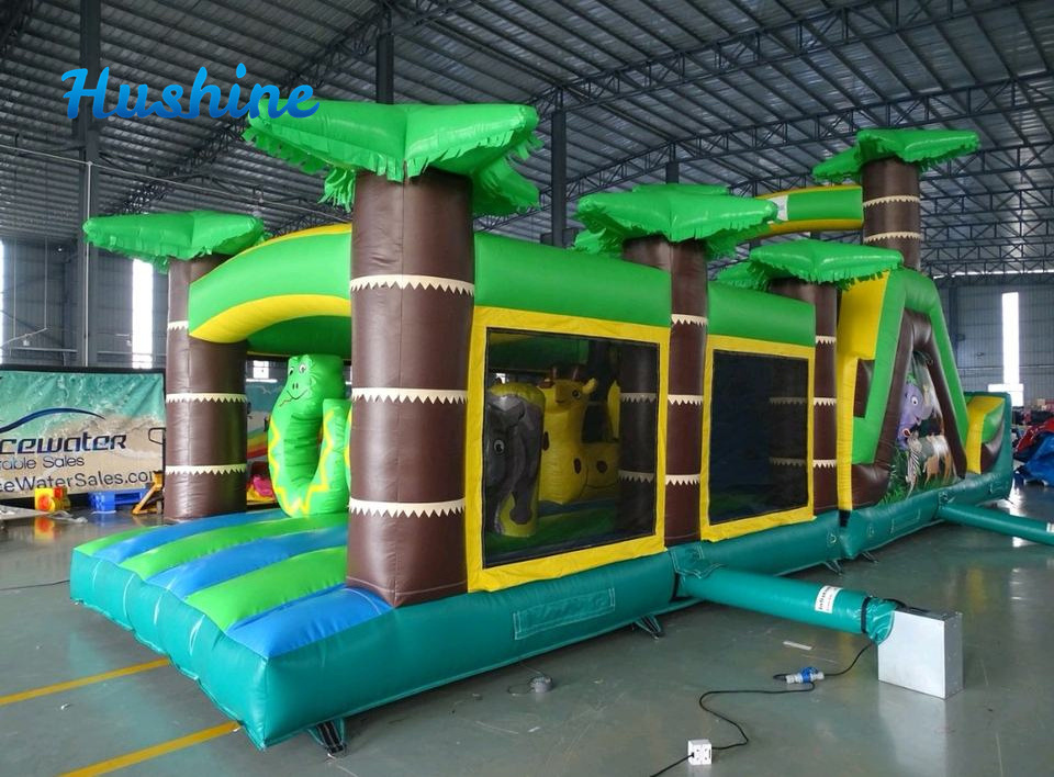 Novel Design 39ft Waterproof Scratch Resistant Jungle giant inflatable obstacle course