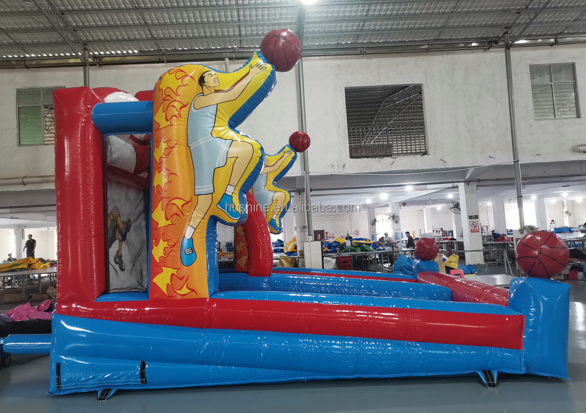 interactive sport backyard games Fast-paced Carnival Competitive Shooting Stars Inflatable Game Basketball Shoot Out Game